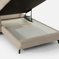 Narożniki|Instilo Narożnik z regulowanymi zagłówkami beżowy LARA lewy