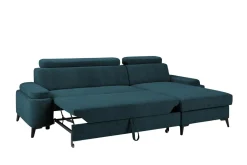 Narożniki| Narożnik z regulowanymi zagłówkami turkus LUGANO prawy