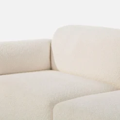 Narożniki|inny Narożnik z tkaniną bouclé jasnobeżowy CAMELLIA prawy