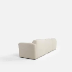 inny Narożnik z tkaniną bouclé jasnobeżowy CAMELLIA lewy