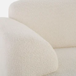 inny Narożnik z tkaniną bouclé jasnobeżowy CAMELLIA lewy