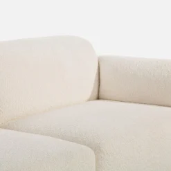 inny Narożnik z tkaniną bouclé jasnobeżowy CAMELLIA lewy