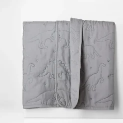 Pościel Dla Dzieci|Koce I Narzuty|inny Narzuta jasnoszara DABU DINO 140x200 cm