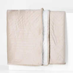 inny Narzuta na łóżko beżowa CALDO 220x200 cm