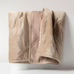 inny Narzuta na łóżko beżowa EMPORIA 180x200 cm