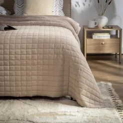 Koce I Narzuty|inny Narzuta na łóżko beżowa GISELLE 200x220 cm