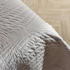 Koce I Narzuty| Narzuta na łóżko beżowa NEW WAVE 220x240 cm