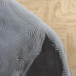 Koce I Narzuty|inny Narzuta na łóżko ciemnoszara TOSCA 220x200 cm