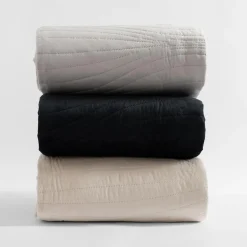 Koce I Narzuty| Narzuta na łóżko czarna NEW WAVE 220x240 cm