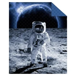 Narzuta na łóżko dwustronna młodzieżowa KOSMONAUTA 170x210 cm