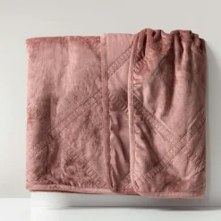 Koce I Narzuty|inny Narzuta na łóżko jasnoróżowa EMPORIA 220x240 cm