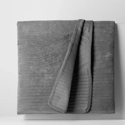 Koce I Narzuty| Narzuta na łóżko jasnoszara SILKY 200x220 cm