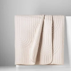 inny Narzuta na łóżko pikowana beżowa TOSCA 220x200 cm