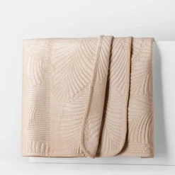 inny Narzuta na łóżko pikowana beżowa FERN 240x260 cm