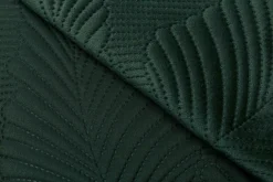 Estetica Narzuta na łóżko pikowana w liście zielona FERN 240x260 cm