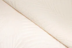 Estetica Narzuta na łóżko pikowana w liście ecru FERN 240x260 cm