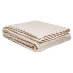 Estetica Narzuta na łóżko pikowana w liście ecru FERN 200x220 cm