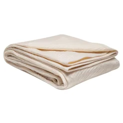 Estetica Narzuta na łóżko pikowana w liście ecru FERN 200x220 cm