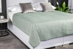 Narzuta na łóżko zielona NICEA 180x200 cm