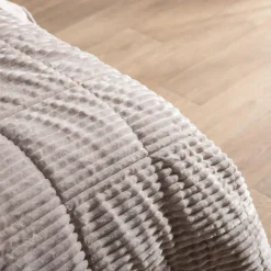 Koce I Narzuty| Narzuta sztruksowa kremowa SALSA 180x200 cm