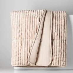 Koce I Narzuty| Narzuta sztruksowa kremowa SALSA 220x200 cm