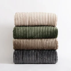 Koce I Narzuty| Narzuta sztruksowa kremowa SALSA 220x200 cm