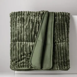 Koce I Narzuty| Narzuta sztruksowa zielona SALSA 180x200 cm