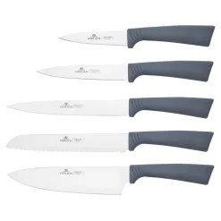 GERLACH Noże SMART GREY zestaw 5 szt w bloku