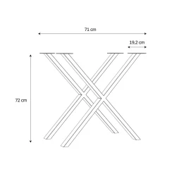 Stoły|FORTE Nogi metalowe typu X do stołu MODUL