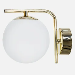 Kinkiety|domiluce Nowoczesny kinkiet kula biało-złoty AURORA