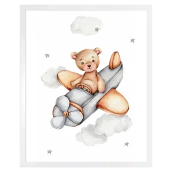 Dekoracje|Obrazy I Dekoracje Ścienne| Obraz do pokoju dziecięcego miś TEDDY BEAR II 43x53 cm