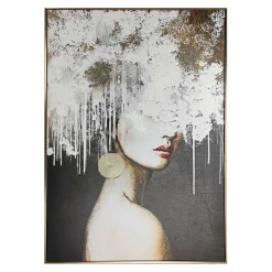 Obrazy I Dekoracje Ścienne| Obraz kobiety w złotej ramie CANVAS MARY 70x100 cm