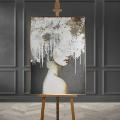 Obrazy I Dekoracje Ścienne| Obraz kobiety w złotej ramie CANVAS MARY 70x100 cm