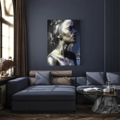 Obraz na płótnie BLUE&GOLD 70x100 cm