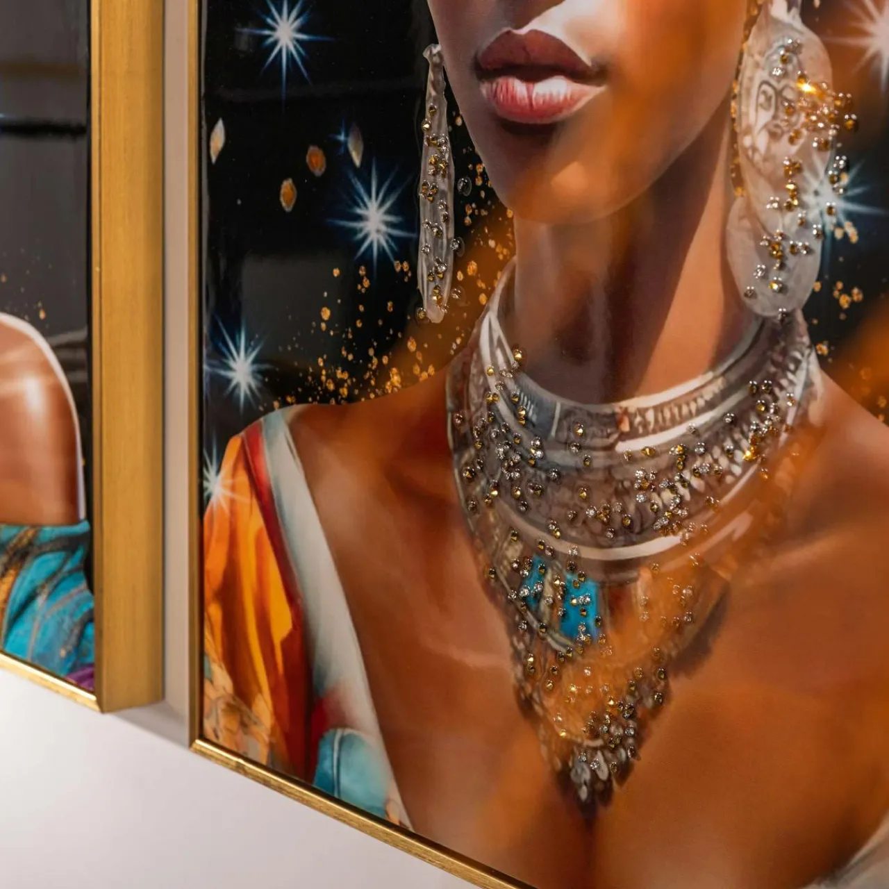 inny Obraz na płótnie kolorowy AFRYKA KOBIETA II 62x82 cm