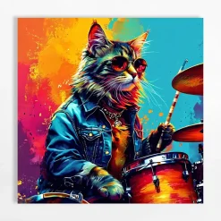 Dekoracje|Obrazy I Dekoracje Ścienne|inny Obraz na płótnie KOT 28x28 cm