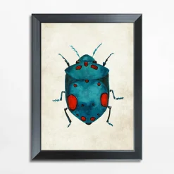 Obrazy I Dekoracje Ścienne| Obraz niebieski owad BEETLE 21x30 cm
