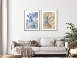 Obraz niebieskie motyle BLUE NATURE II 53x73 cm