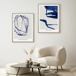 Obrazy I Dekoracje Ścienne|inny Obraz nowoczesny WATER COBALT 50x70 cm