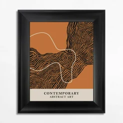 Obrazy I Dekoracje Ścienne|inny Obraz ORANGE ABSTRACT ART 40x50 cm