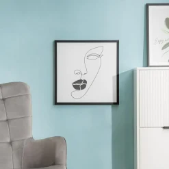 Obrazy I Dekoracje Ścienne| Obraz w czarnej ramie BLACK FACE I 50x50 cm