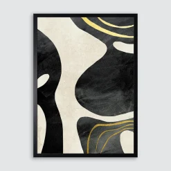 Obrazy I Dekoracje Ścienne|inny Obraz w czarnej ramie BLACK STAINS 50x70 cm