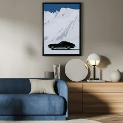 Obrazy I Dekoracje Ścienne|inny Obraz w czarnej ramie CAR IN THE MOUNTAINS 50x70 cm