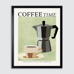 Obrazy I Dekoracje Ścienne|inny Obraz w czarnej ramie COFFE TIME 40x50 cm