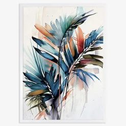 Obrazy I Dekoracje Ścienne|inny Obraz WATERCOLOR LEAVES I 50x70 cm