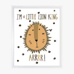 Dzieci Obraz z lwem i napisem, LION 40x50 cm