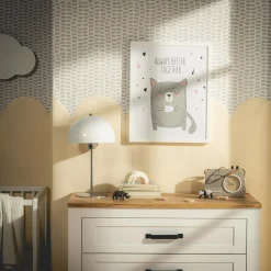 Dzieci Obraz z szarym kotkiem CAT 40x50 cm