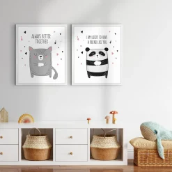 Dzieci Obraz z szarym kotkiem CAT 40x50 cm