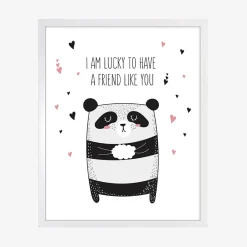 Dekoracje|Obrazy I Dekoracje Ścienne| Obraz ze śpiącym misiem PANDA 40x50 cm