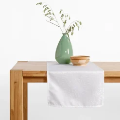 Obrusy, Serwetki I Bieżniki|Obrusy, Serwetki I Bieżniki|inny Obrus żakardowy w listki biały ACACIA 40x120 cm